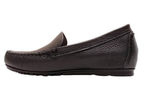 【PRETA flex P1101 ブラック】本革レザープレーンモカシンシューズ